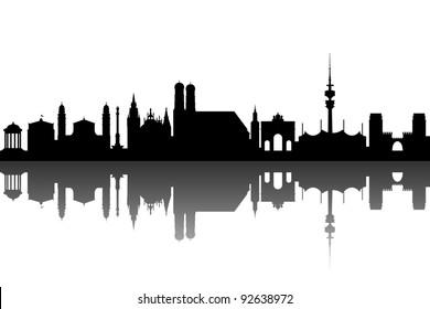 Munich silhouette abstract