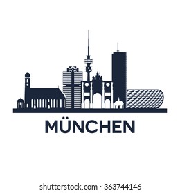 Munich Skyline Emblem