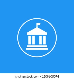 municipal building icon in circle