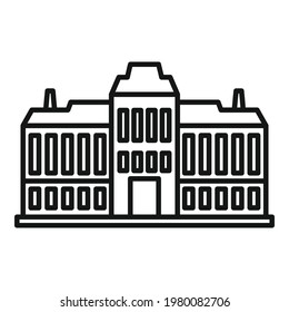 Municipal building icon. Outline Municipal building vector icon for web design isolated on white background