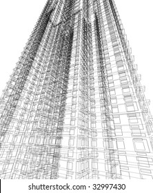 municipal buildings, black and white style