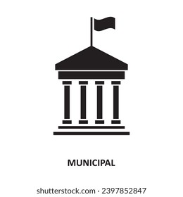 Municipal icon vector illustration. buildings icons Municipal icon for computer and mobile flat creative design ..eps