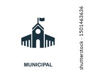 Municipal icon vector illustration. Creative sign from buildings icons collection. Filled flat Municipal icon for computer and mobile. Symbol, logo vector graphics.