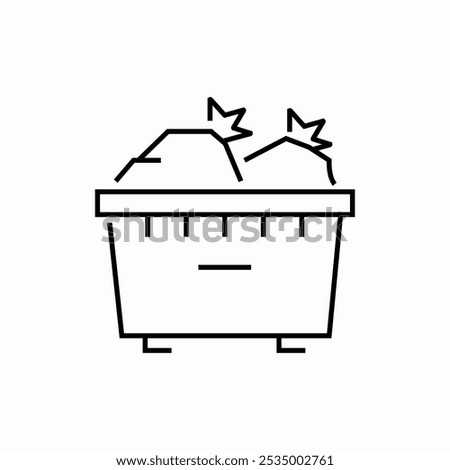 municipal solid waste icon sign vector