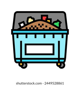 municipal solid waste msw color icon vector. municipal solid waste msw sign. isolated symbol illustration