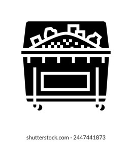 municipal solid waste msw glyph icon vector. municipal solid waste msw sign. isolated symbol illustration
