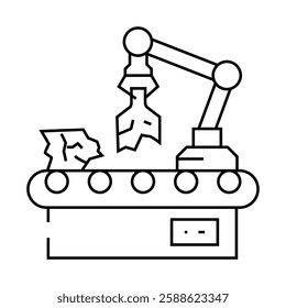 municipal solid waste msw line icon vector. municipal solid waste msw sign. isolated contour symbol black illustration