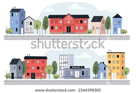 Similar – Image, Stock Photo Windows in different states of preservation