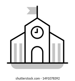 municipal thin line vector icon