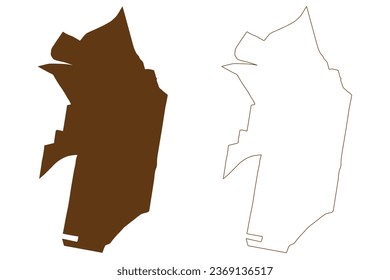 Municipality of Strathfield (Commonwealth of Australia, New South Wales, NSW) map vector illustration, scribble sketch Strathfield map