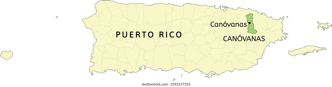 Canóvanas municipality and town of Canóvanas location on Puerto Rico map