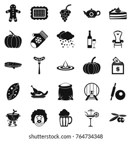 Munificence icons set. Simple set of 25 munificence vector icons for web isolated on white background