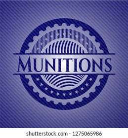 Munitions emblem with denim texture