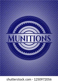 Munitions emblem with jean texture