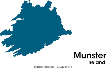 munster ireland map in vectors