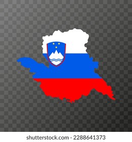 Mura map, region of Slovenia. Vector illustration.