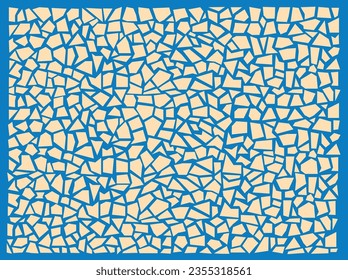 A mural art for wall, celling and background. Displaced broken tiles.    Nice pattern.
