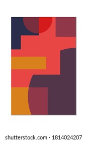 fondo abstracto geométrico mural con color completo, ilustración vectorial
