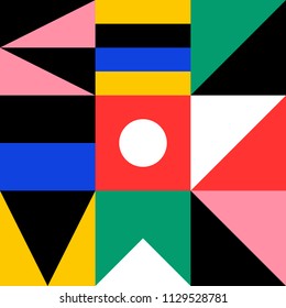 Mural geometric backgrounds with trendy design. Applicable for Covers, Voucher, Posters, Flyers and Banner Designs.
