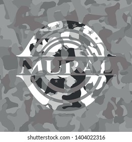 Mural on grey camo texture