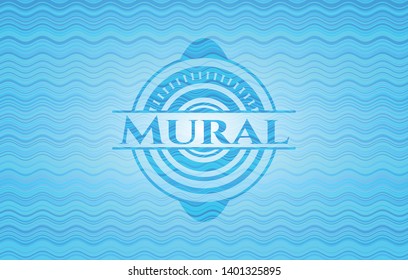 Mural water concept style badge. Vector Illustration. Detailed.