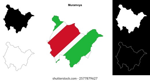 Muramvya province outline map set