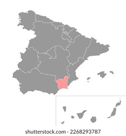 Murcia map, Spain region. Vector illustration.