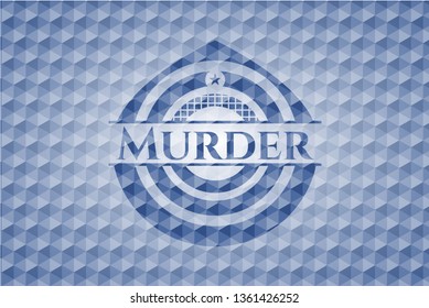 Murder blue hexagon emblem.
