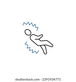 Mord-Konzept-Linie Symbol. Einfache Elementgrafik. Mord-Konzept umrissen Symboldesign.