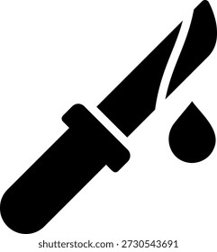 Vector de ilustración de icono de glifo de asesinato