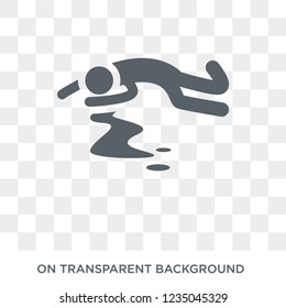 Murder Icon. Trendy Flat Vector Murder Icon On Transparent Background From Law And Justice Collection. 