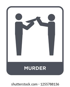 murder icon vector on white background, murder trendy filled icons from Law and justice collection, murder simple element illustration