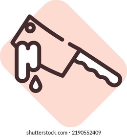 Murdergesetz, Illustration, Vektorgrafik auf weißem Hintergrund.