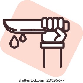 Murder laws, illustration, vector on a white background.