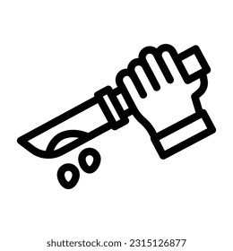murder line icon illustration vector graphic