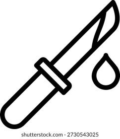 Vector de ilustración de icono de línea de asesinato