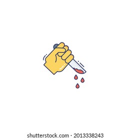 murderer Icon Isolated On White Background