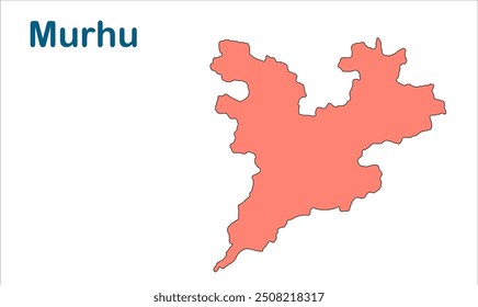 Mapa da subdivisão de Murhu, distrito de Khunti, estado de Jharkhand, República da Índia, governo de Jharkhand, território indiano, Índia Oriental, política, aldeia, turismo