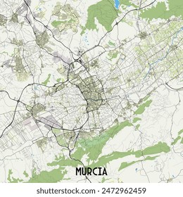 Murica, Spain map poster art