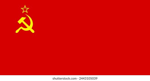 Murky version of the Soviet flag "The hammer and sickle".