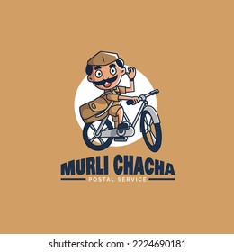Murli chacha postal service vector logo design.