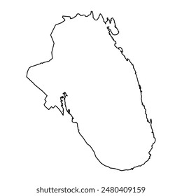 Mapa del óblast de Murmansk, división administrativa de Rusia. Ilustración vectorial.