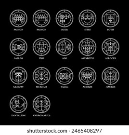 Murmur Murmus Murmuur Murmux Marquis Spirit Hell Duke Knight Dictionnaire Infernal Ars Goetia Demon Hell Logo Icon Sign Symbol Emblem Badge Transparent No Background Vector EPS PNG Clip Art