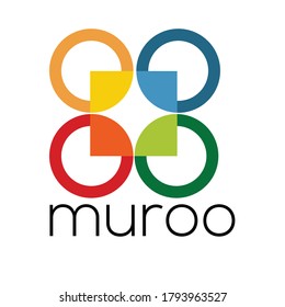 Plantilla de diseño de logotipo plano Muroo