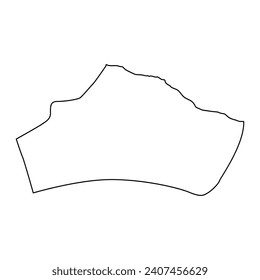 Stadtplan von Murqub, Verwaltungsabteilung von Libyen. Vektorgrafik.