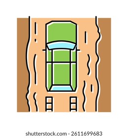 murram road color icon vector. murram road sign. isolated symbol illustration