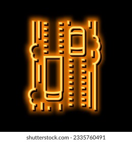 murram road neon light sign vector. murram road illustration