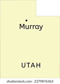 Murray city location on Utah state map svg