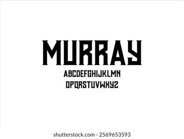 Murray font for logo and headline. Isolated vector typeset