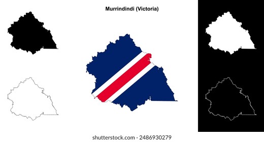 Murrindindi (Victoria) Outline Karte Set